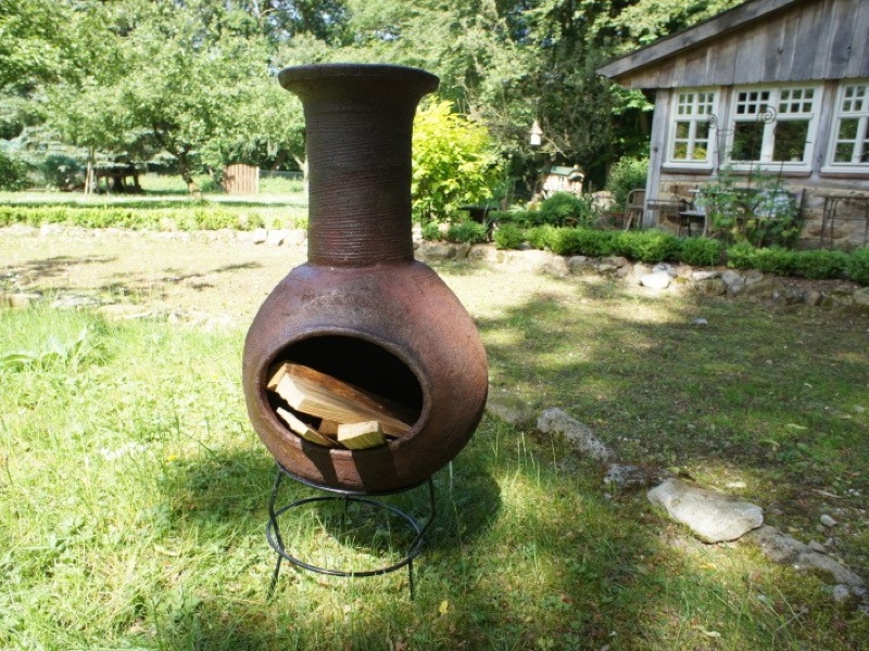 VEVOR Terrassenofen Kugelförmig - Gartenkamin Mit Grill Für Terrasse & Garten