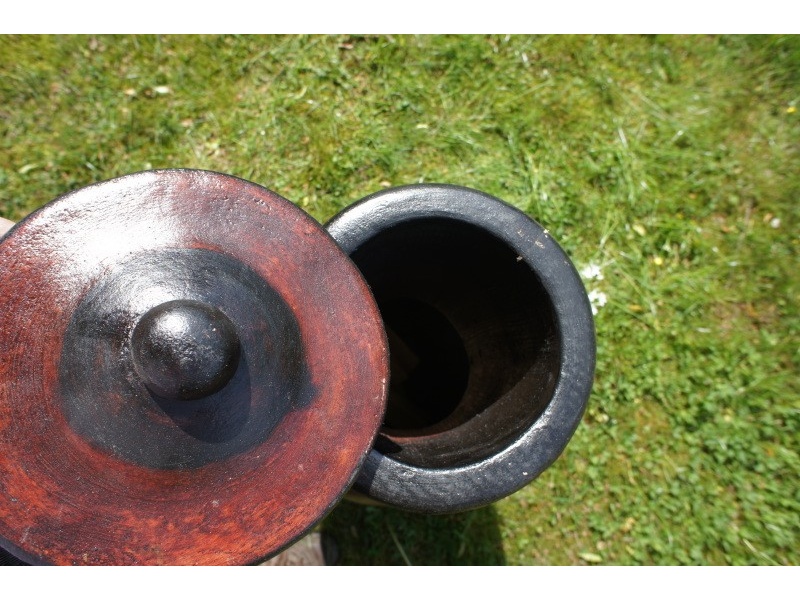 Tonofen aus Terracotta, Terrassenofen, Gartenkamin, Garten Ofen